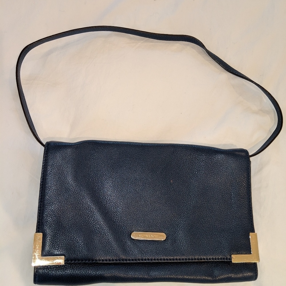 Michael Kors Navy Beverly Clutch